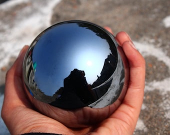 ¡Exclusiva! Esfera de mineral de silicio, esfera de piedra de silicio, esfera de gema mineral de sílice para decoración del hogar, regalo para ella, 80 × 80 mm