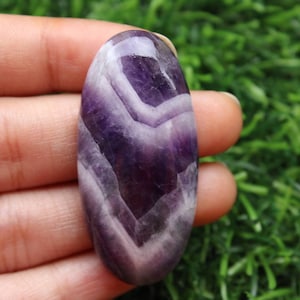 Natural Amethyst Lace Cabochon,Natural Amethyst Chevron lace agate, Amethyst loose stone used for Jewelry Making 45×20MM