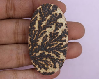 Natural Psilomelane dendrite gemstone, Psilomelane dendrite cabs, Best quality and beautiful design cabs for making jewellery 45×25MM