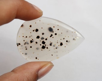Natural Montana Agate Cabochon,  Fancy Shape Montana Agate Stone,Handmade Loose Stone for jewellery making 43×30MM