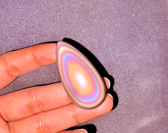 AAA+ Rainbow eye obsidian cabs , Rainbow Obsidian Cabochon Smooth Polished , Sheen Obsidian, Eye Obsidian, Jewelry Making Cabs 42×21MM