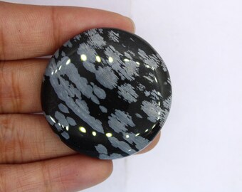 Natural! Snowflake Obsidian Cabochon,AAA+Quality Natural snowflake Obsidian Gemstone,Loose Cabochon,for jewelry making  gift for her 36×36MM