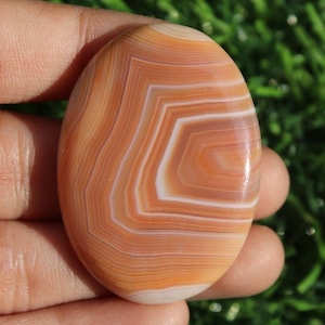 Amazing!! AAA Quality Orange Banded Agate Gemstone, Orange Banded Agate Cabochons, Handmade Agate for making jewelry 58×23MM
