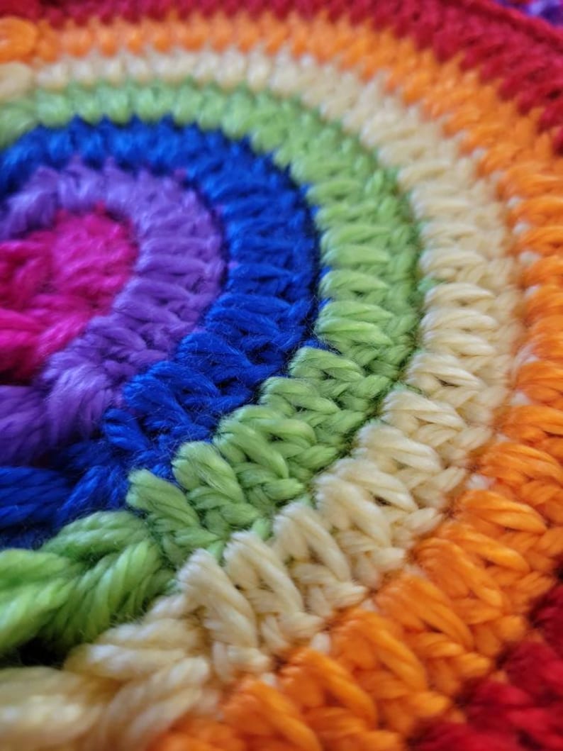 Rainbow Crochet Wall Art - Etsy