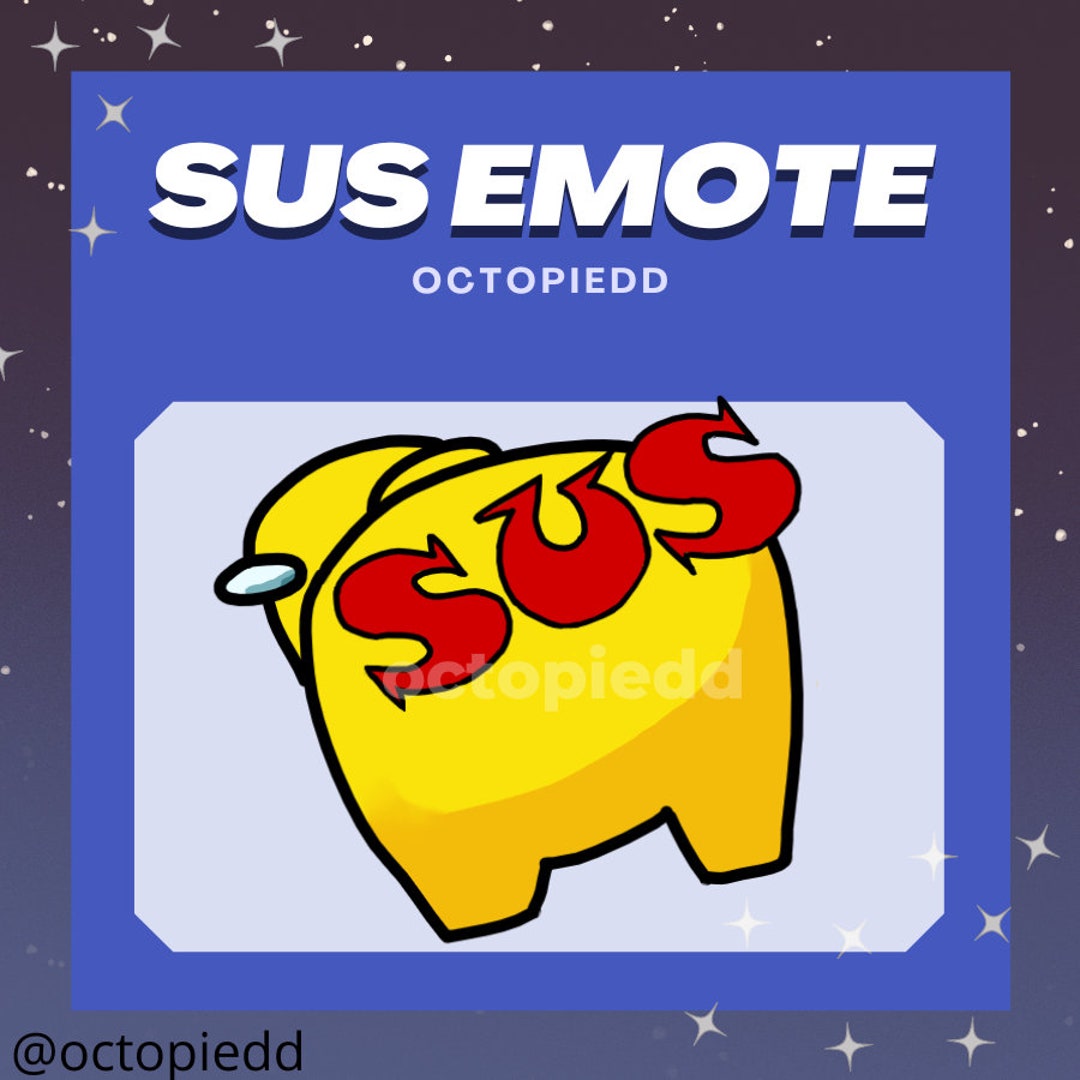 1 Twitch Emote Among Us Inspired Emote Sus Kawaii Emote 