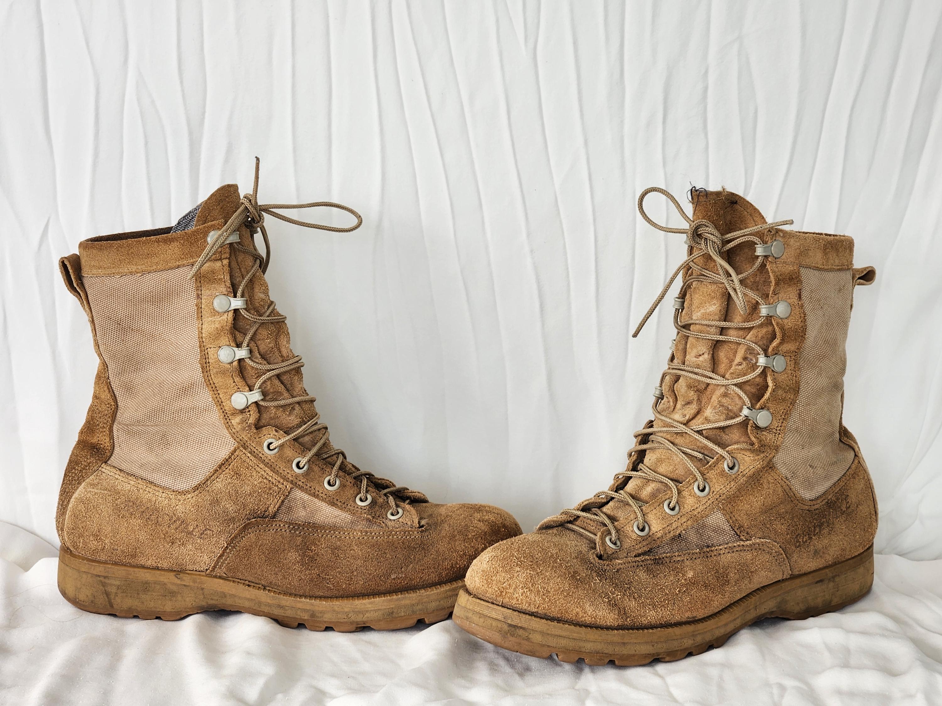Belleville 790 G Mens 7 R Combat Boots Tan Suede Gore-Tex Waterproof Vibram USA Belleville 790V Gore-Tex Waterproof Military Combat Boots  main image 3