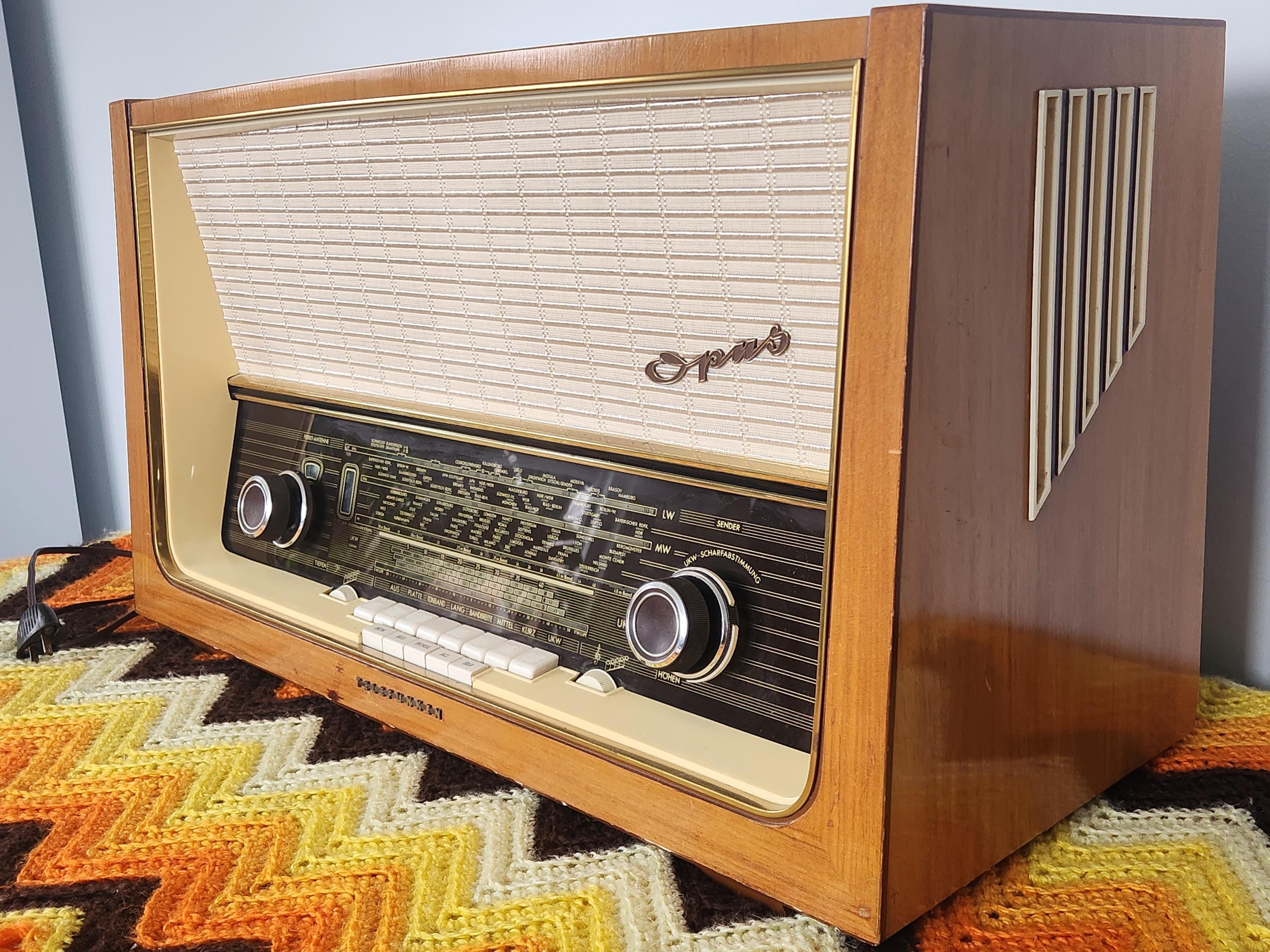 Vintage 1958 Telefunken Opus 9 Hi-fi Tube Radio - Mid Century
