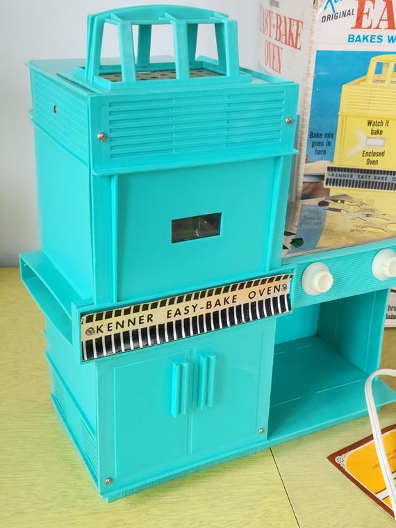 Retro 1964 Kenner Easy Bake Oven No. 1600 Blue Turquoise Toy