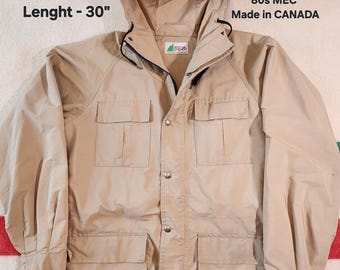 Parka montagne MEC vintage des années 80 | Veste en nylon fabriquée au Canada