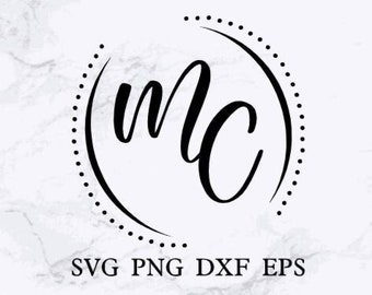 Monogram Border SVG, PNG, DXF, and eps (Border Only)