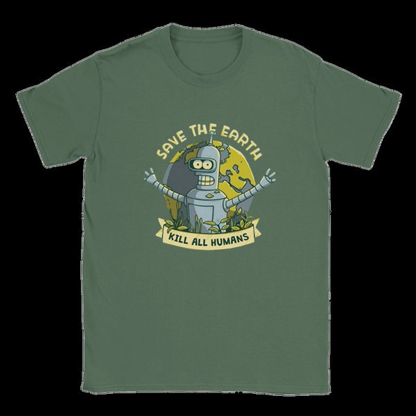 T-shirt Bender Futurama Kill All Humans