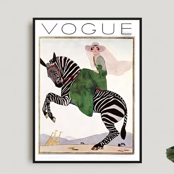 Affiche vintage d'art mural Vogue, couverture de mars 1919, impression d'art mural beauté mode - choisissez la taille