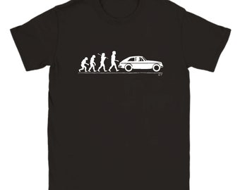 Evolution of Man classic car t-shirt. MG MGB GT