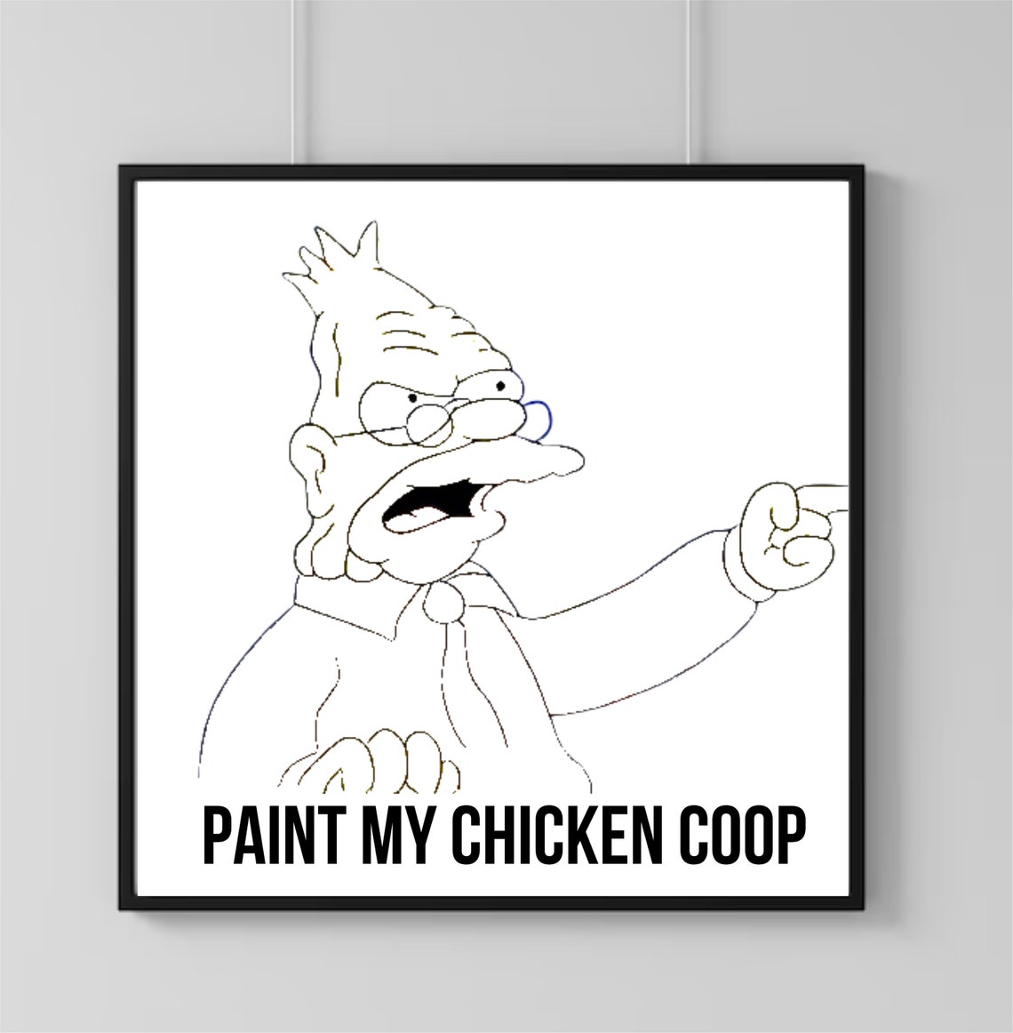 The Simpsons Square Print Paint My Chicken Coop Simpsons Poster