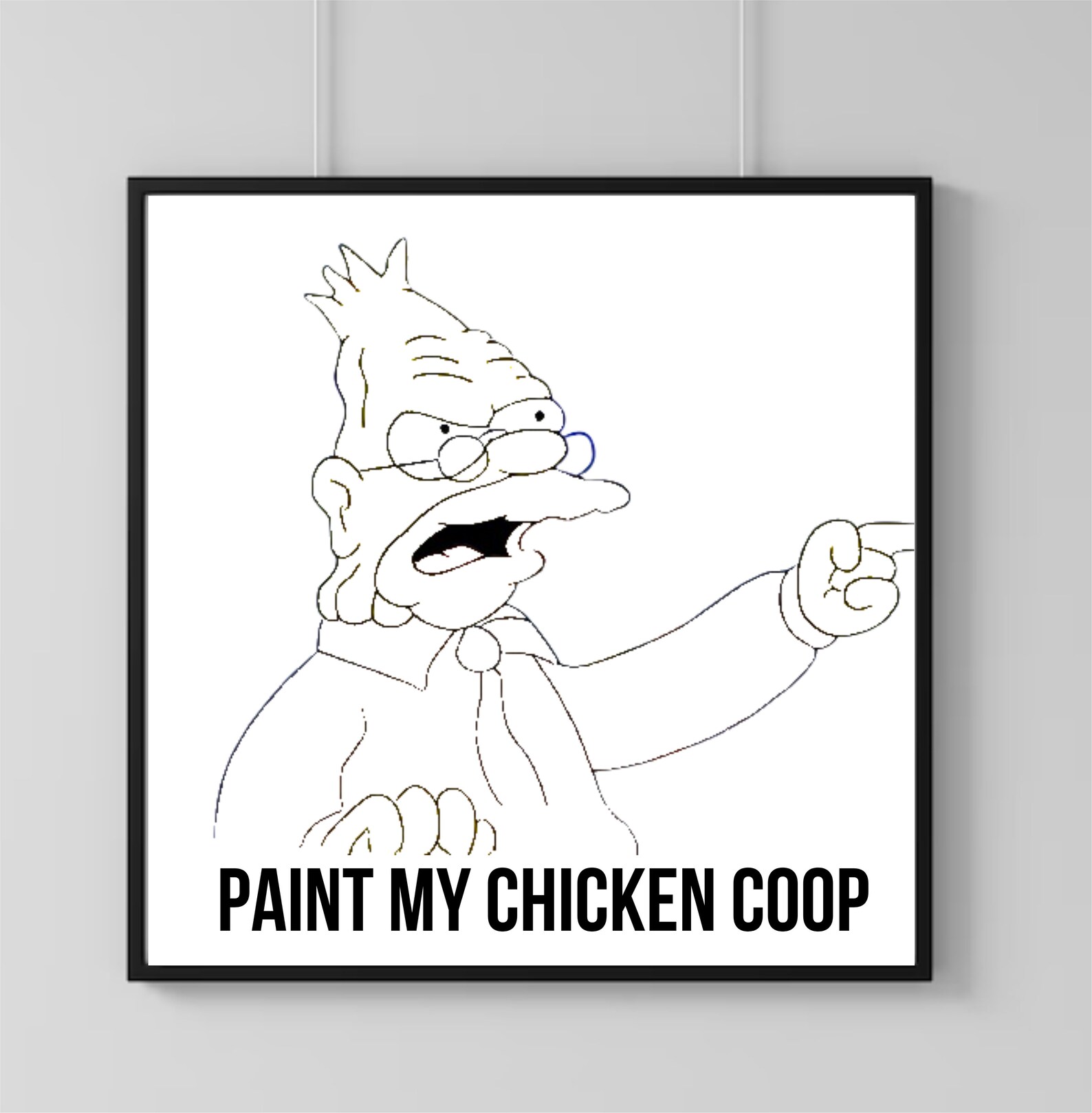 The Simpsons Square Print Paint My Chicken Coop Simpsons Poster