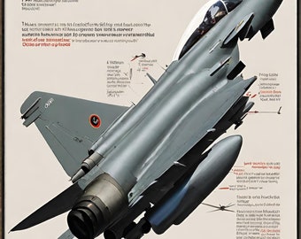 RAF Typhoon British fighter jet aviation poster 45cm x 60cm