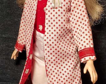 Barbie clothes+ doll clothes+ 3 piece red patterned outfit