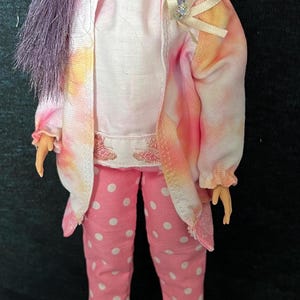 Doll clothing/ T-shirt,polka dot ankle pants,jacket