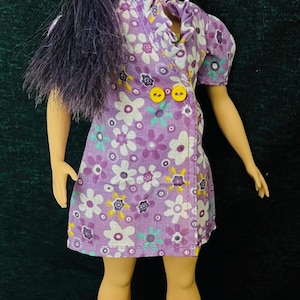 Traje de baño de dos piezas con vestido floral/Moda para muñecas