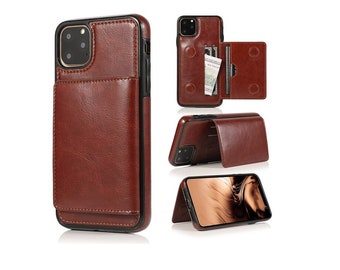 Vegan Leather Wallet Case For All iPhone | Multiple Card Slots | Fashion and Safe Phone Case | 6 Color Option | Magnetic Card Pocket