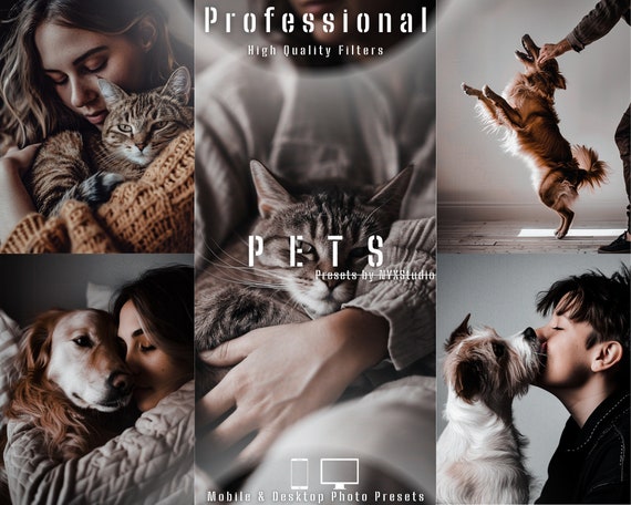 Pets Photo Presets: Mobile & Desktop Filters (DNG, XMP Files)