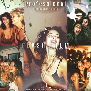 May include: A collection of photo filters called "Flash Film" presented by NYXStudio. The filters are described as "Professional High Quality Filters" and are available for mobile and desktop photo presets.