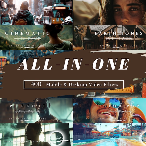 400+ Color Grading LUTs Collection | Video Filters | Film LUTs | For Other Video Programs | Mobile and Desktop