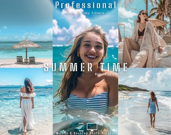 Summer Time Photo Presets: Mobile & Desktop Filters (DNG, XMP)