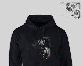 Honshang Black Hoodies Pocket Loose Version Sweater for Men Bleach Kurosaki Ichigo 14 Honshang Black Hoodies Pocket Loose Version Sweater for Men Bleach Kurosaki Ichigo 14