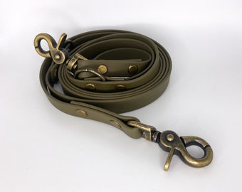 Biothane set | Leash & collar *KHAKI* - adjustable