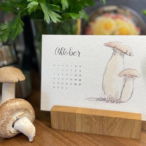 Aquarell Gemüse Tischkalender | Handmade | 2025 | Saisonkalender