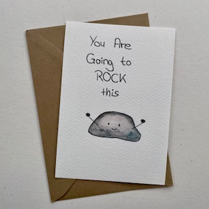 "You're going to rock this" greeting card | Encouragement | Motivating | hand painted | watercolor card | I believe in you | you can do it |