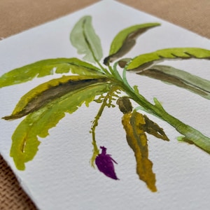 Handgemalte Aquarell Karte Bananenbaum | Grußkarte | Urban Jungle | Poster oder Postkarte