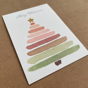 Aquarell Karte "Merry Christmas" | Weihnachtsgrüße | Tannenbaum | handmade