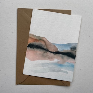Handgemalte Aquarell Postkarte "Küste" | Grußkarte | Art | Landschaft | für jeden Anlass