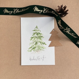 Weihnachtskarte "Tannenbaum" | Aquarell Karte | handmade | Postkarte | Weihnachtsgeschenk