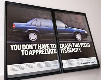 Volvo 940 crash this volvo framed ad