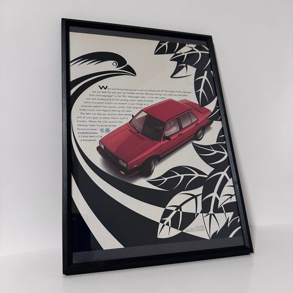 Volkswagen Jetta mk2 took off framed ad