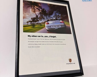 PORSCHE My other car is ...um.. framed ad