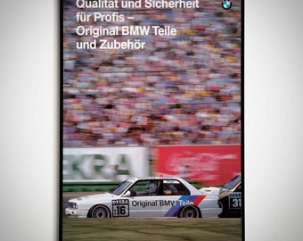 bmw racing Original Teile e30 m3 Poster