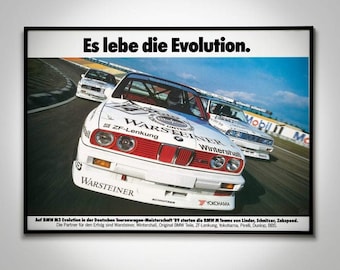 BMW Racing Es Lebe Die Evolution e30 m3 Poster