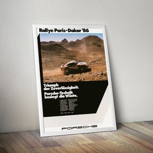 Paris Dakar Rally Poster &#39;86