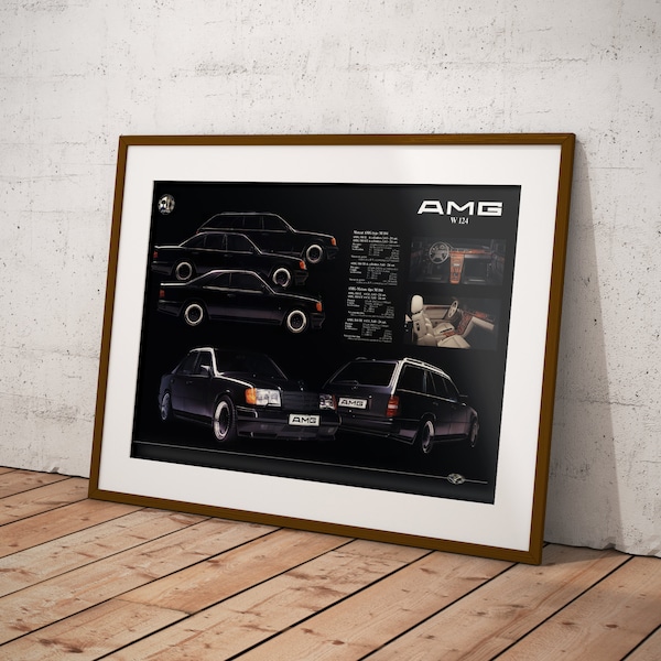 Mercedes W124 team up poster