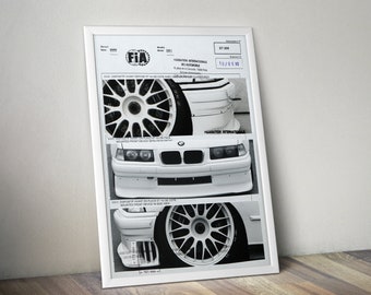 Homologation FIA bmw e36 320i poster