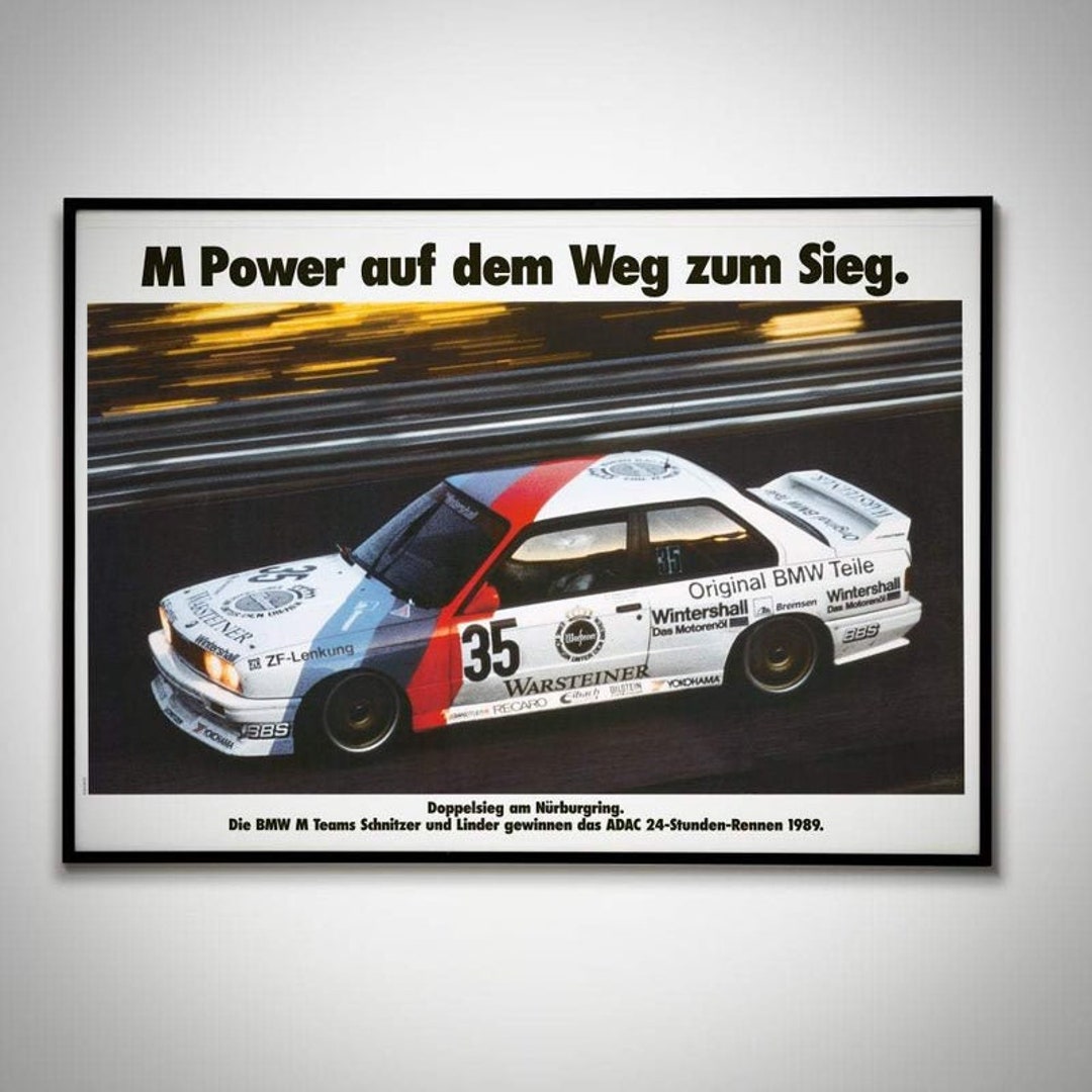 Bmw Racing M Power E30 M3 Dtm Poster - Etsy