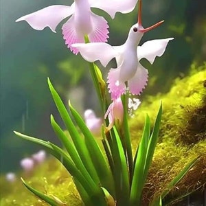 100 nasion kwiatów Orchidei White Cloud Bird i 20 nasion kwiatów Orchidei Egret do sadzenia w przydomowym ogrodzie Zabawa w uprawę Ograniczona ilość Zamów teraz