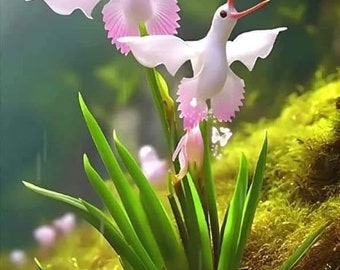 100 Orchid White Cloud Bird Flower seed and 20 Egret Orchid flower seed Fun to grow Home or Patio Limited Supply Order Now