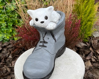 Handmade Concrete Sleeping Cat Sculpture for Lawn Ornament, Cat Figurine for Home Decor, Solid Stone Cat Statue,Pet Loss Gift,Cat Decoration