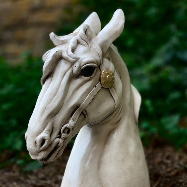Concrete Horse Statue Etsy
