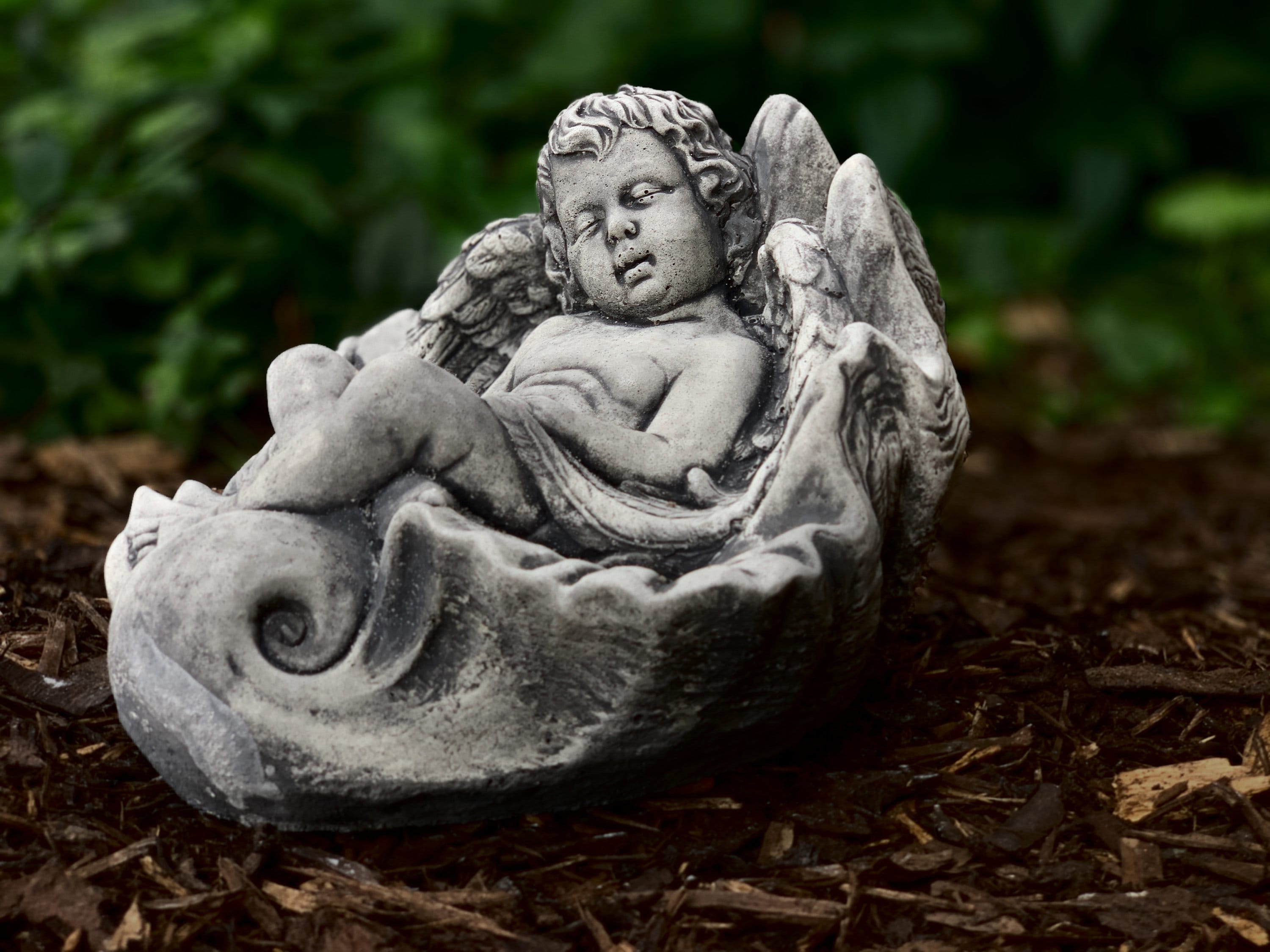 Sleeping Baby Angel Statue Outdoor Decor, Praying Angel Cherub Figurine ...